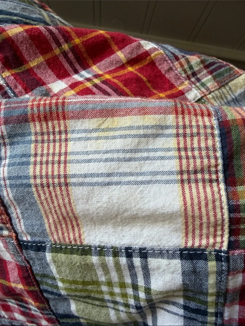 J. Crew Multicolor Patchwork Madras Cotton Shorts
